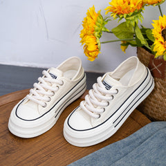 Women's Summer Korean Style Breathable Skate Thick Canvas Shoes Newgew