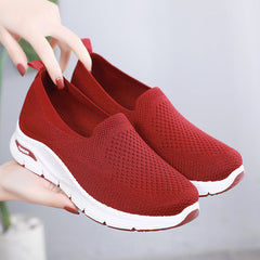 Women's Old Cloth Slip-on Mother Flat Canvas Shoes Newgew