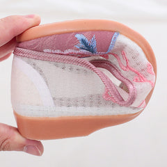 Women's Traditional Embroidered Tendon Bottom Breathable Canvas Shoes Newgew