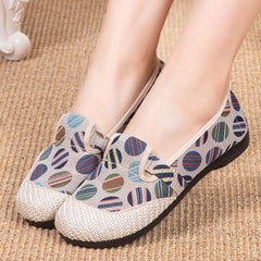 Women's Distribution Ethnic Style Old Beijing Cloth Woven Canvas Shoes Newgew