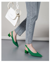 Braided Toe Strappy Mid-Heeled High Heels Newgew