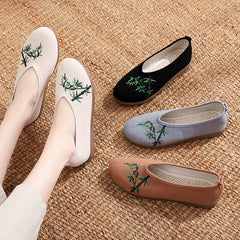Women's Embroidered Ancient Style Han Chinese Clothing Ethnic Old Canvas Shoes Newgew