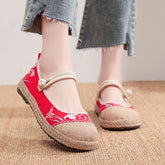 Women's Big Head Embroidered Old Beijing Cloth Single Canvas Shoes Newgew