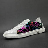 Men Stylish Fashion Print Leather Flat Casual Shoes Newgew Shoes