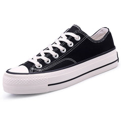 Glamorous Women's Star Platform Hight Increasing Canvas Shoes Newgew