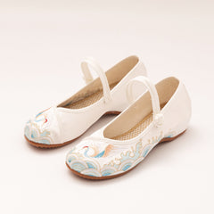 Women's Smoke Summer And Han Elements Mercerizing Satin Canvas Shoes Newgew