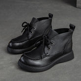 Women Minimalist Soft Leather Casual Ankle Boots Newgew Shoes