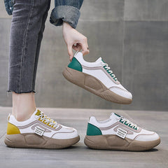 Women's Korean Style White Fashionable Street Canvas Shoes Newgew