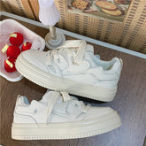 Trendy Sports Skateboard Female Style White Canvas Shoes Newgew