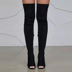 Stack Up Peep Toe Boots Newgew