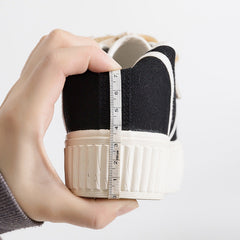 Women's Platform Hidden White Skate Biscuits Canvas Shoes Newgew