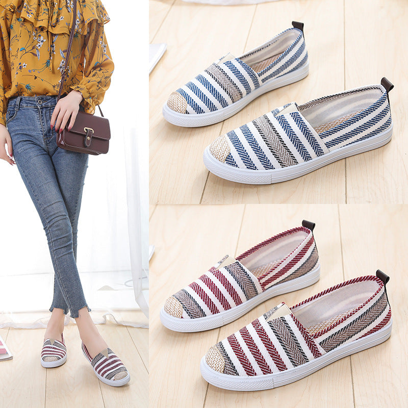 Women's Cloth Thomas Korean Style Slip-on Canvas Shoes Newgew