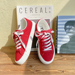 Durable Women's Design Board Retro Versatile Canvas Shoes Newgew