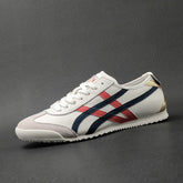 Men Stylish Patchwork Leather Flat Casual Shoes Newgew Shoes