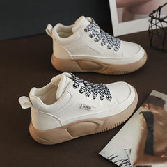 Women's Autumn Breathable Daddy Thick Bottom Versatile Canvas Shoes Newgew