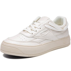 Classic Women's White Thick-soled Fashionable Sports Canvas Shoes Newgew