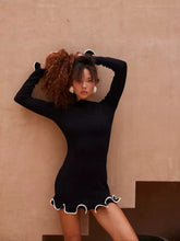 Ruffled Long Sleeve Ball Gown Newgew Dresses