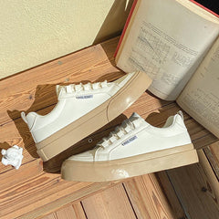 Women's Niche White Fashionable Sports Platform Canvas Shoes Newgew