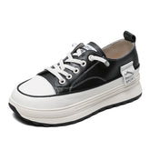 Women Fashion Leather Thick Soled Casual Shoes Newgew Shoes