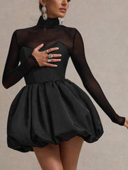 Sheer Paneled Tulip Dress Newgew Dresses