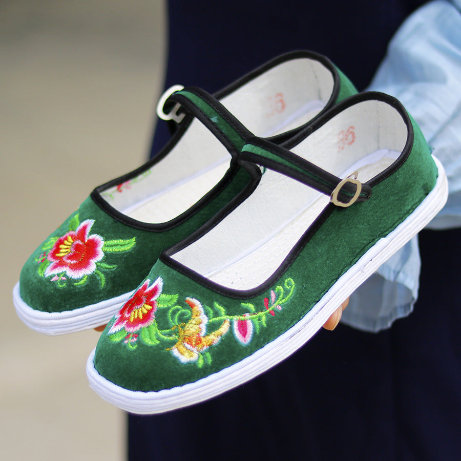 Women's With Pure Cloth Sole And Manual Canvas Shoes Newgew