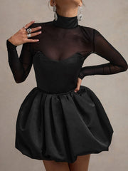 Sheer Paneled Tulip Dress Newgew Dresses