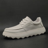 Men Minimalist Hollow Leather Breathable Casual Shoes Newgew Shoes