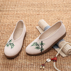Women's Embroidered Ancient Style Han Chinese Clothing Ethnic Old Canvas Shoes Newgew