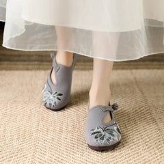 Old Vintage Cloth Ethnic Style Canvas Shoes Newgew