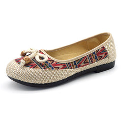 Women's Ethnic Style Embroidered Antique Soft Bottom For Canvas Shoes Newgew
