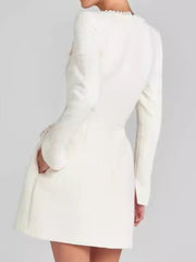 Pearl-Embellished Tweed Dress Newgew Dresses