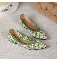 Pointed Knitted Egg Roll Flat Flying Woven Shoes NewGew