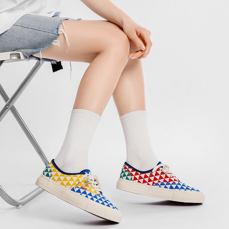 Women's & Men's Plaid Summer Breathable Canvas Shoes Newgew