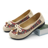 Women's Ethnic Style Embroidered Antique Soft Bottom For Canvas Shoes Newgew