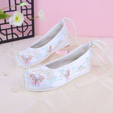 Women's Ancient Style Height Increasing Insole Canvas Shoes Newgew