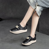 Women Fashion Leather Velcro Tape Casual Shoes Newgew Shoes