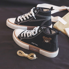 Women's Embroidery Spring Three Times Vulcanized Canvas Shoes Newgew