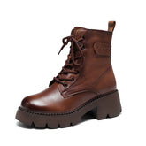 Women Minimalist Leather Winter Furred Boots Newgew Shoes