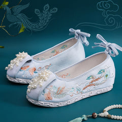 Women's Bride Old Embroidered Beaded For Canvas Shoes Newgew