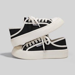 Cool Durable Classic Women's Thick-soled Two-step Canvas Shoes Newgew