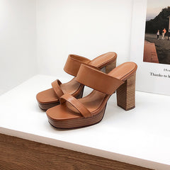 Stack Up Dual Strap Platform Mules Newgew