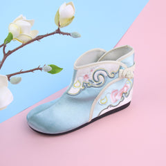 Women's Embroidered Cotton Chinese Style Autumn Canvas Shoes Newgew