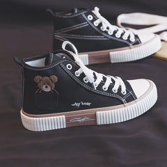 Women's Embroidery Spring Three Times Vulcanized Canvas Shoes Newgew