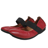 Women Spring Soft Leather Casual Flats Newgew Shoes