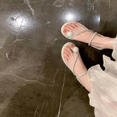 Two Pairs Of Pigeon Egg Rhinestone Slippers Newgew