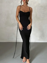 Backless Ruched Evening Dress - Black Newgew Dresses