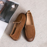 Women Retro Minimalist Leather Flat Casual Loafers Newgew Shoes