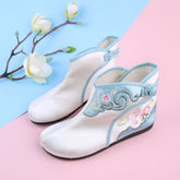 Women's Embroidered Cotton Chinese Style Autumn Canvas Shoes Newgew