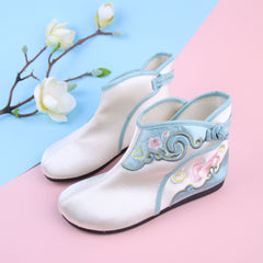Women's Embroidered Cotton Chinese Style Autumn Canvas Shoes Newgew
