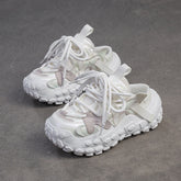 Women Retro Patchwork Low Top Platform Casual Shoes Newgew Shoes